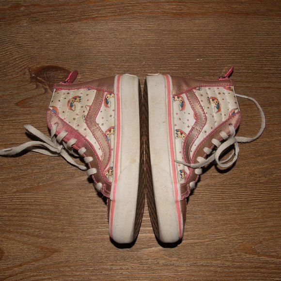 VANS Kids Unicorn Rainbow Sk8-hi Zip Shoes sz 11 - Picture 3 of 7
